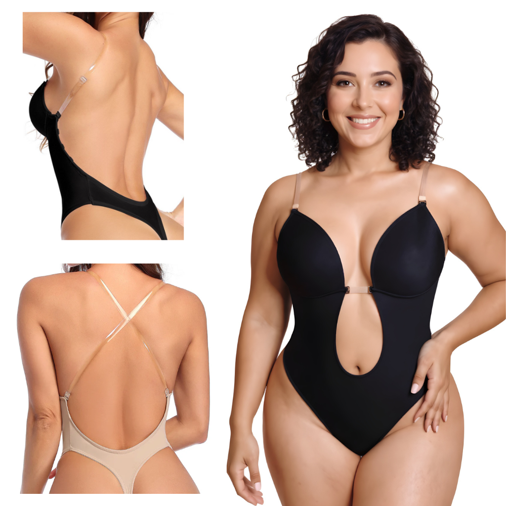 Shapewear Body - durchsichtige Träger & rückenfrei