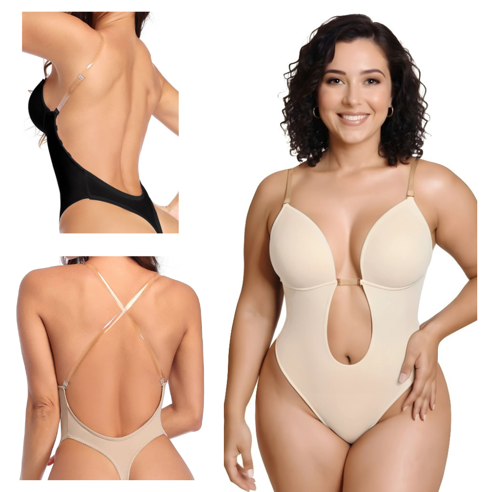 Shapewear Body - durchsichtige Träger & rückenfrei